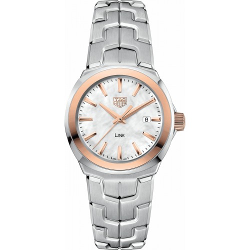 Tag Heuer Link Pearl White Dial & Rose Gold Women's Watch  WBC1350-BA0600